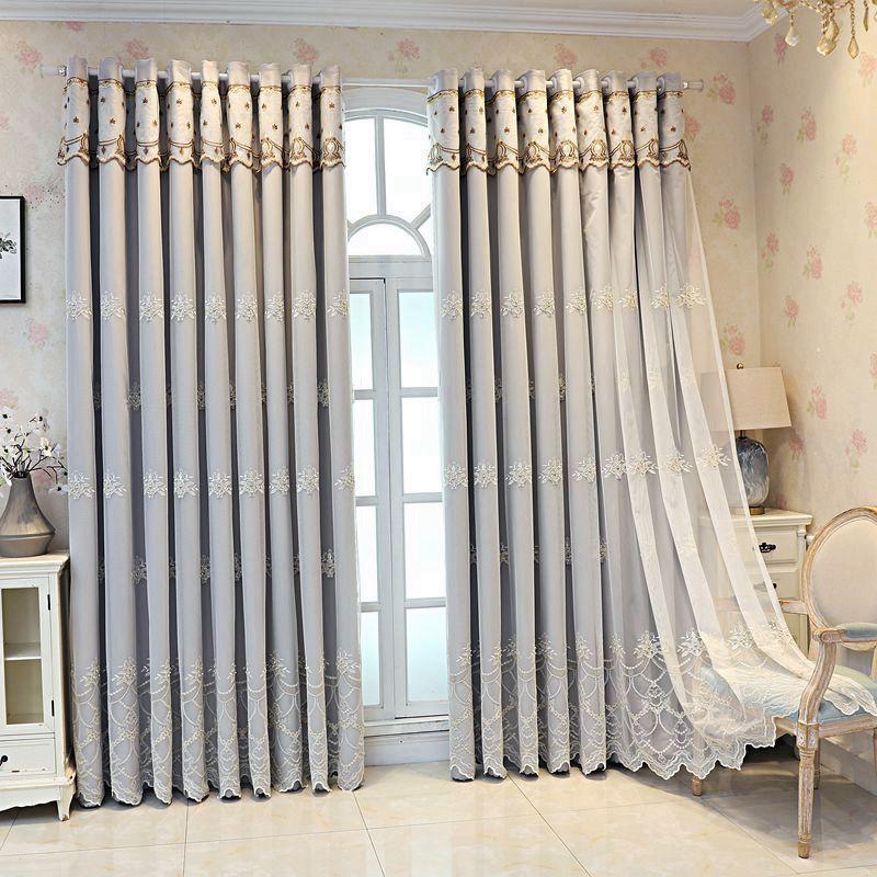 High-end Atmospheric Curtain Screens for Bedroom and Living Room Household Curtains Shading (165×270cm)