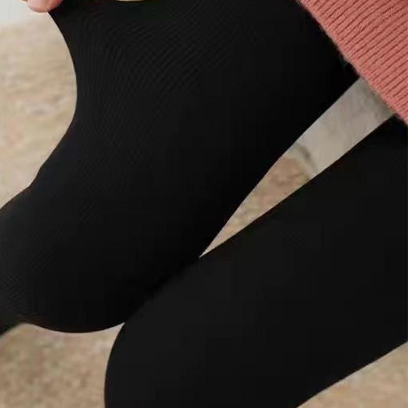Threaded Leggings Women's Autumn and Winter Plus Velvet Thickening Plus Size Warm Socks Cotton Trousers