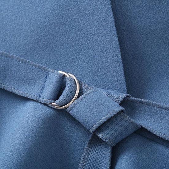 Women's Plus Size Wool Vest Spring Autumn Loose Sleeveless Waistcoat Solid Color V-neck All Match Vest with Belt