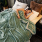 Pure Color Thick Milk Fleece Blanket Quilt Coral Fleece Autumn and Winter Flannel Blanket Plus Fleece Quilt Nap Blanket