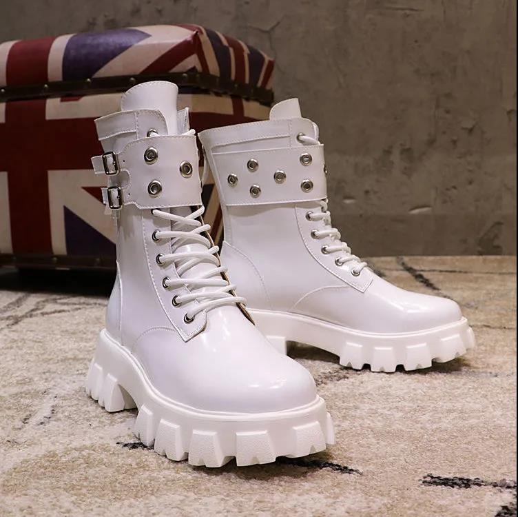 Women's Martin Boots Increased Tide Brand British Style Short Boots All-match Trendy Platform Boots