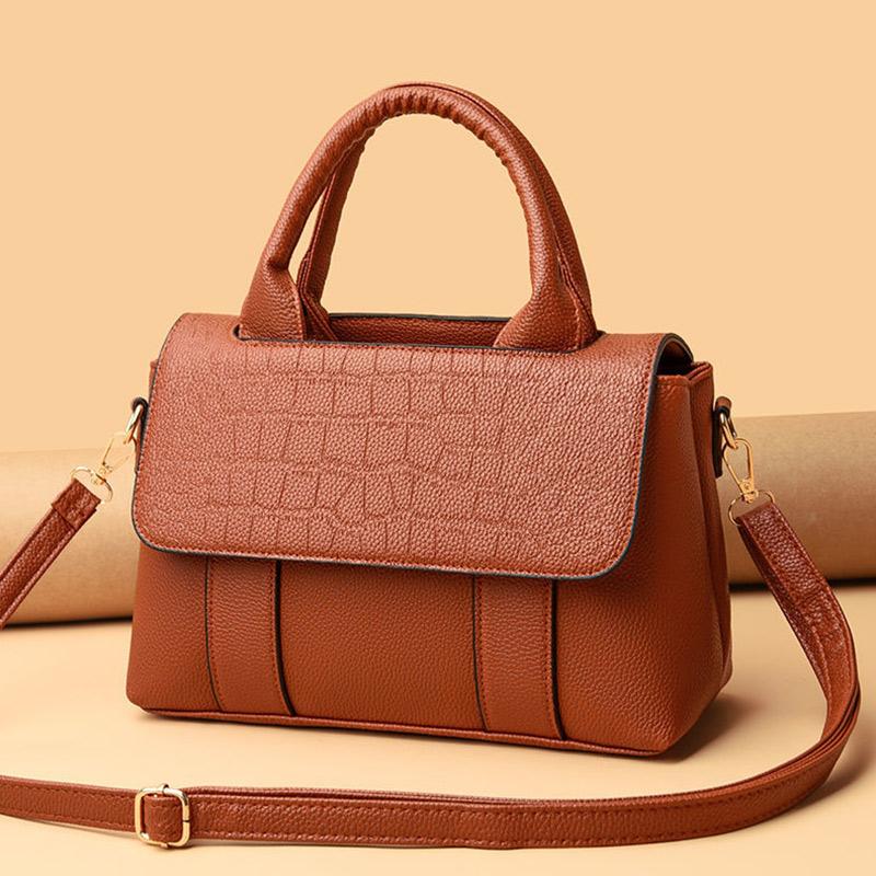 Genuine Leather Handbags for Women All-match Large-capacity Ladies Shopping One-shoulder Messenger Bag