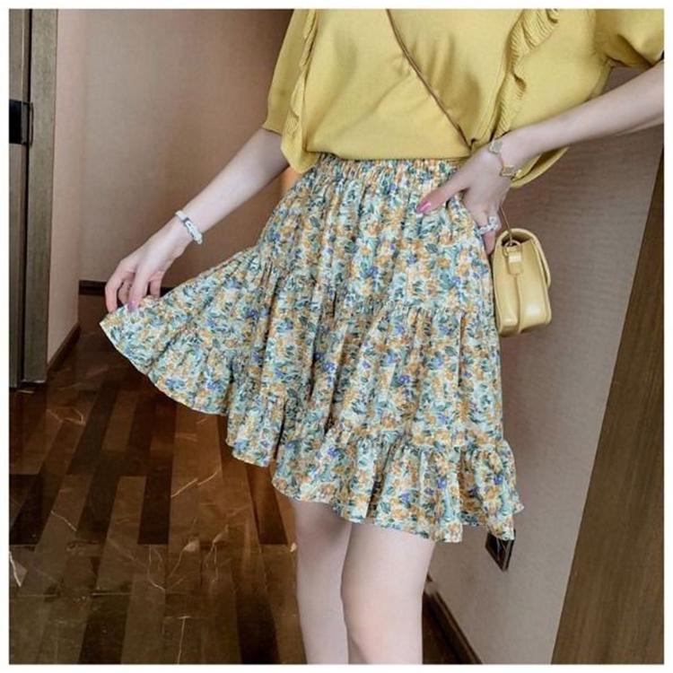Women's Casual Bohe High Waist Floral Print Skirt A Line Short Mini Summer Beach Skirts Women Skirts
