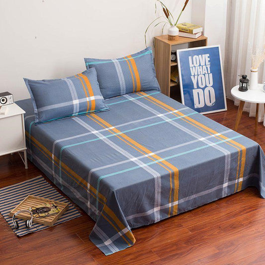 Bedding Three-piece Set, One-piece Bed Sheet, Two Pillowcases, A Pair of Bed Sheets, Skin-friendly Cotton, Summer Single, Double, Mechanical Washing