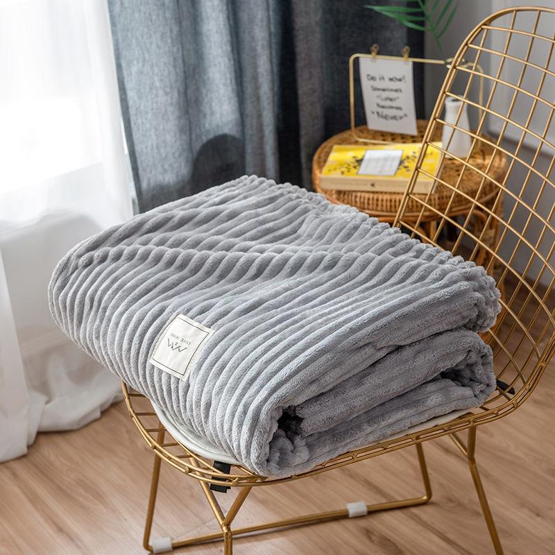 Skin-friendly Flannel Blanket Warm Napping Leisure Blanket Towel Blanket Single Double Summer Thin Blanket