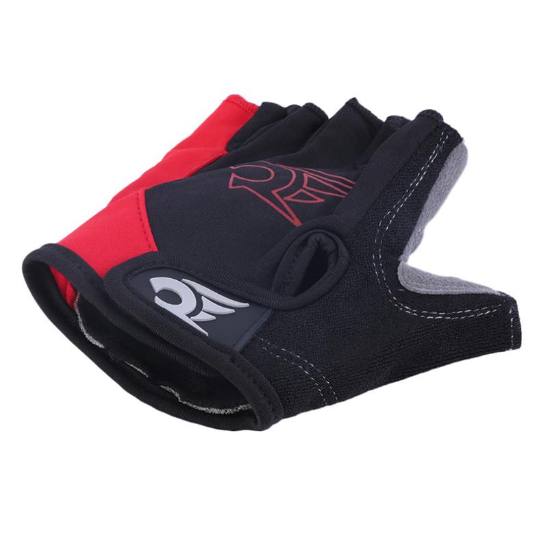 Red Cycling Gloves Bicycle Motorcycle Sport Gel Half Finger Gloves