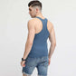 Men's Seamless Sports Bottoming Inner Wear Racer Vest Summer Thin Outer Wear Trend Sleeveless T-shirt