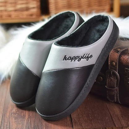 Women Winter Warm Fur Slippers Men Couples House Non-slip Soft Shoes Comfort Flat Heel Home Indoor Bedroom Zapatillas Casa Mujer