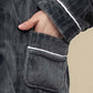 Autumn and Winter Men's Pajamas Thickened Plus Velvet Warm Pajamas Men's Long-sleeved Home Wear Plus Size