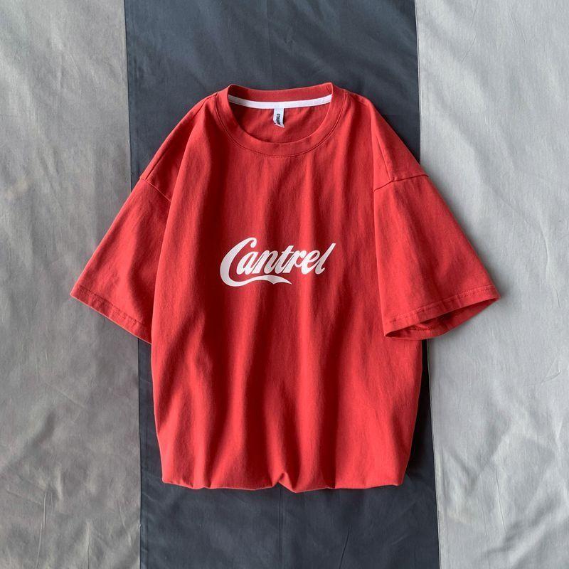 100% Cotton Summer T-shirt All-match Loose Half Sleeve Top