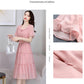 Chiffon Dress Women's Summer French Style Waist Waist Was Thin Gentle Style A-line Dress Waist Was Thin Feminine Temperament Elegant and Gentle
