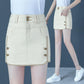 WTEMPO High Waist Denim Shorts Women Loose Elastic Plus Size Button Zipper Casual Shorts