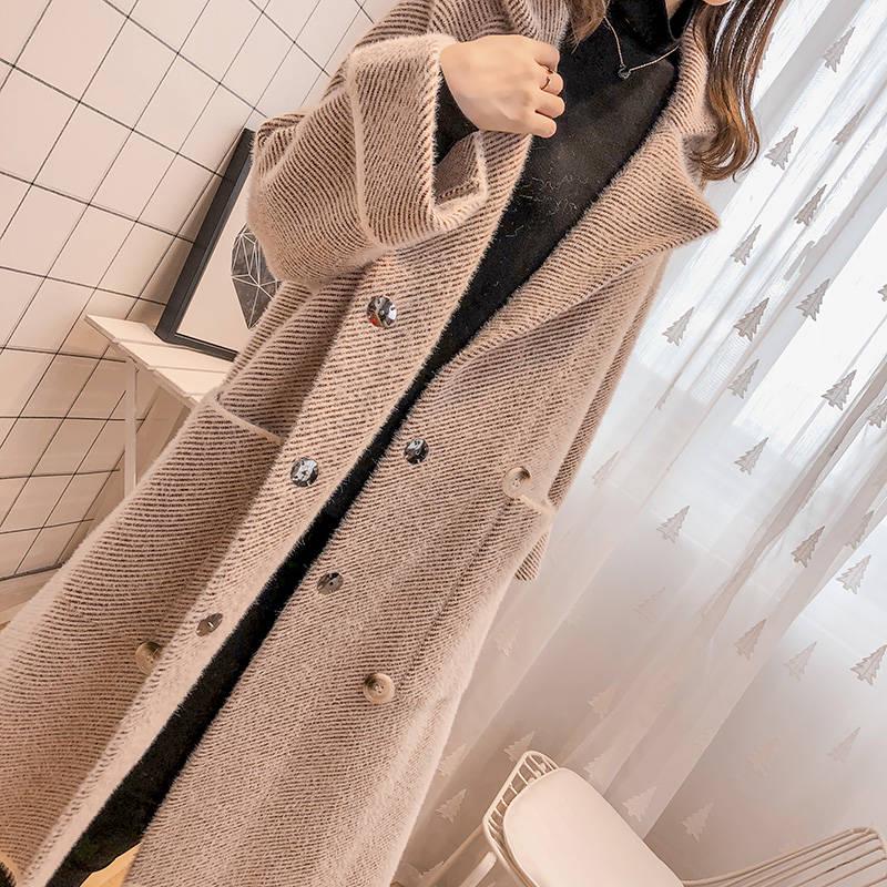 Winter Women Coat Fur Coat Luxury Long Fur Coat Loose Lapel OverCoat Thick Warm Female Coats