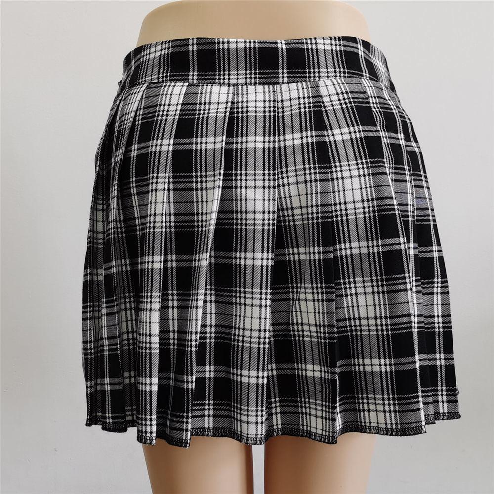 Gothic Pleated Skirt Punk Skirt Dark Series Fake Two-piece Leggings Ring Skirt Pants Irregular