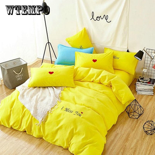 Autumn and Winter Bedding Bedding 1.5 Meters Quilt 4 Sets of Simple Grinding  Four-piece Set