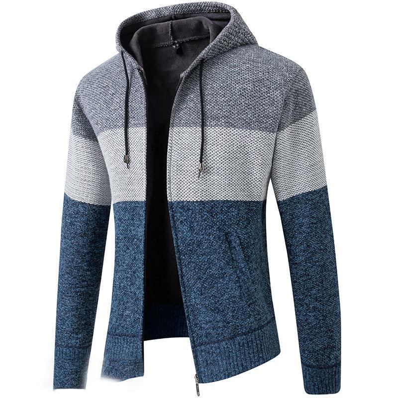 Winter Plush Thick Cardigan Knitted Fir Coat Men's Warm and Windproof Comfortable Inner Sweater