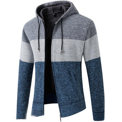 Winter Plush Thick Cardigan Knitted Fir Coat Men's Warm and Windproof Comfortable Inner Sweater