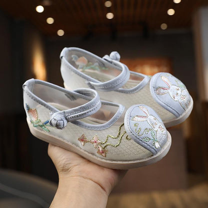 Spring and Summer Children's Cloth Shoes Dance Shoes Students Show Embroidered Shoes