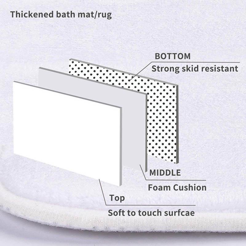 Toilet Supplies Nordic Style Digital Printing Polyester Toilet Mat Floor Mat Bath Cover Four-piece Partition Curtain