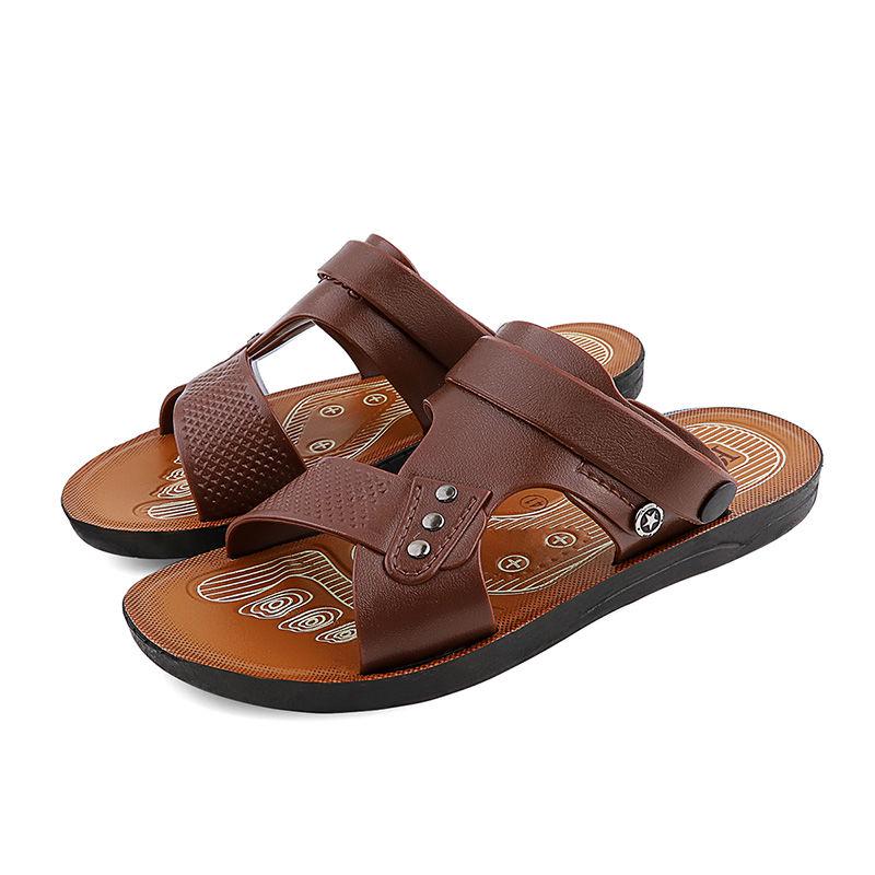 Sandals Men Summer New Open-toed Youth Beach Shoes Dual-use Beach Sandals and Slippers Non-slip Men's Sandals