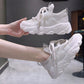 Spring  Summer Mesh Hollow Breathable Women's Shoes Flat Casual Sports Shoes Female Students Korean Wild Shoes
