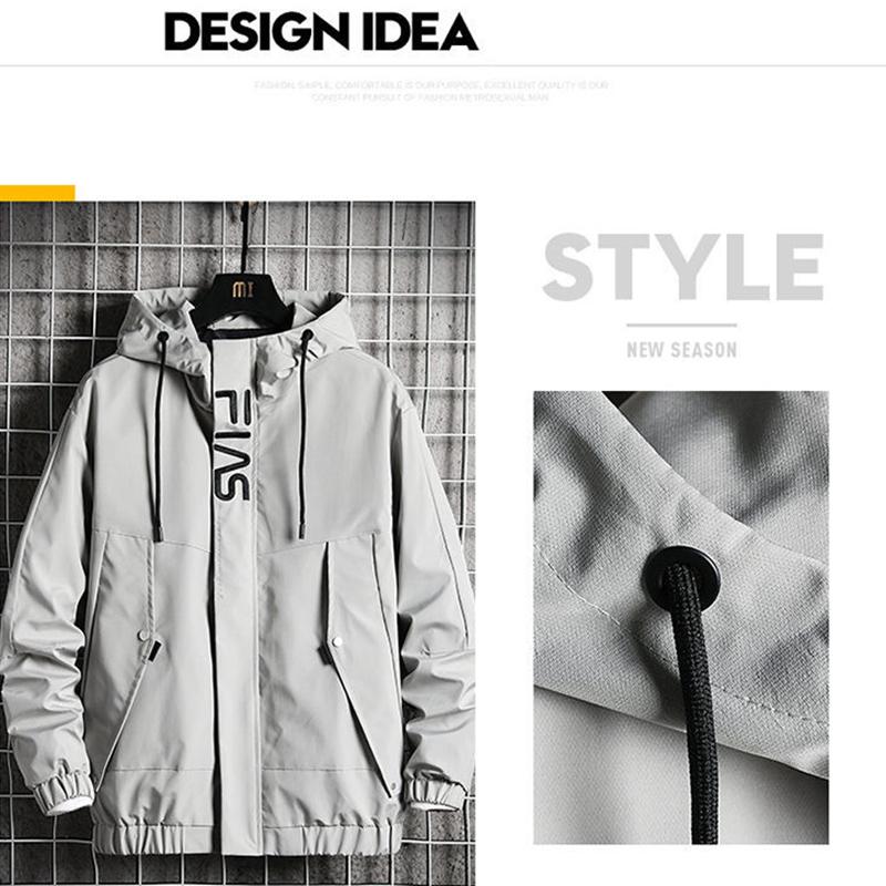 Men's Jacket Autumn and Winter Plus Velvet Loose Tooling Jacket Korean Style Trend All-match Clothes Men