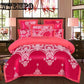 Embroidered jacquard cotton four-piece cotton quilt cover sheets bedroom home bedding European style