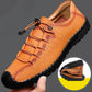 Men's Cowhide Leather Shoes Breathable Non-slip Wear-resistant Driving Shoes High-quality Hand Stitched Trendy All-match Sports Pedal Shoes