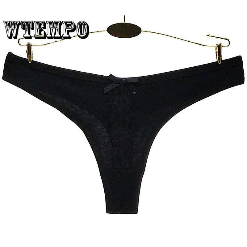 6 Pcs/Lot Thong Underwear low-Rise Sexy Lingerie G-String Lace-Print Romantic Women Sexy