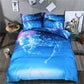 3D Three-dimensional Domineering Tiger Animal Four-piece Skin-friendly Cotton Bedding Student Duvet Cover Sheet