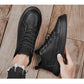Men's Shoes Spring and Summer Sports and Leisure Shoes British Casual Black Leather Shoes Trend All-match Men's Comfortable Sneakers