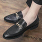 Slip on Formal Dress Shoes for Man Leather Men Shoes Summer Hollow Breathable Oxfords Man Casual Shoes