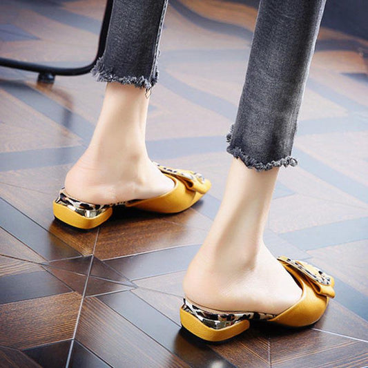 35-39 Summer Women All-match Shiny Slippers Outdoor Diamond High Heels Bohemian Beach Wear-resistant Non-slip Office Lady Pointed Sandals