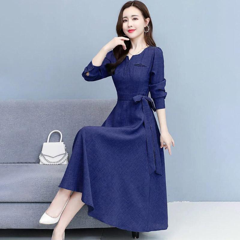 Autumn Summer Long Dress Long Sleeve Shirt Dress Women Long Dresses Button Shirt Dress Casual Loose Dresses 2021