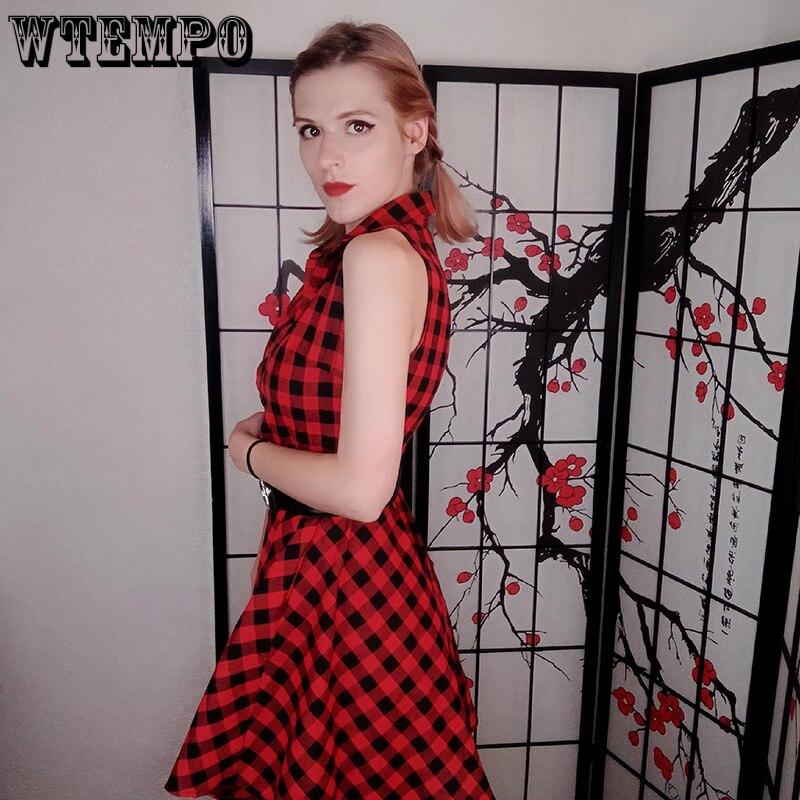 Summer Women Long Shirt Dress Plaid Sleeveless Sexy Blouse High Waist Midi Dresses Plus Size Slim Irregular Hem Casual Dress