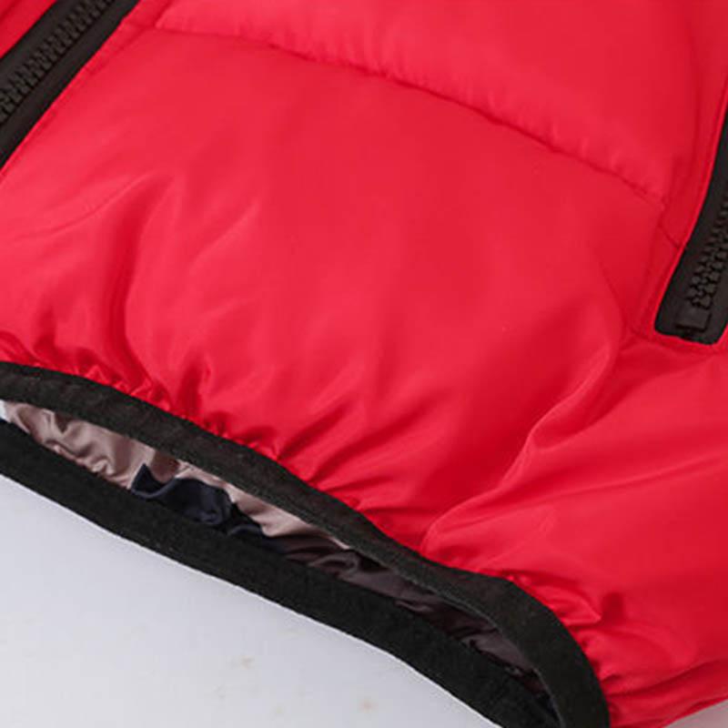 Reversible Hooded Cotton Vest Women's Short Plus Size Thick Winter Waistcoat Vest Jacket