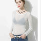 Women Sexy Mesh T-Shirts Ladies Long Sleeve See-Through Top Clubwear Tulle Mesh Black Tees Pullover