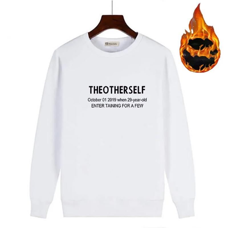 Men's Plus Velvet Sweater Thick Long-sleeved Loose Round Neck Pullover Plus Fertilizer Warm Sweater