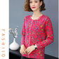 Autumn Winter Floral Cardigan Sweater Women Long Sleeve O-neck  Woolen Sweater Female Plus Size Knitted  Jacket
