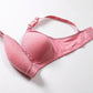 Thin, Breathable Large Size Bra Gather No Steel Ring Underwear Bra Lightweight Breathable Embroidered Pendant Comfortable and Soft