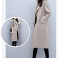 Coat Women's Mid-length Autumn and Winter Woolen Loose and Thin Over The Knee Popular Woolen Coat