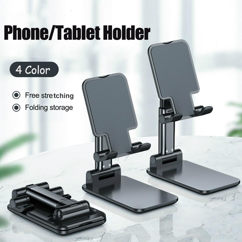 Universal Foldable Phone Stand Support Desk Mobile Phone for IPhone IPad Adjustable Metal Desktop Tablet Holder