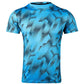 Sports Shirts Geometric Print T-shirt Breathable Casual Quick Dry Running Tees Half Sleeves High Elastic Top Men Clothing Summer