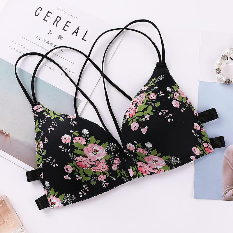 No Steel Ring Small Chest Bra Sexy Beautiful Back Buckle Gathered Underwear Small Chest Seamless Upper Thickening Bra Ladies Bra