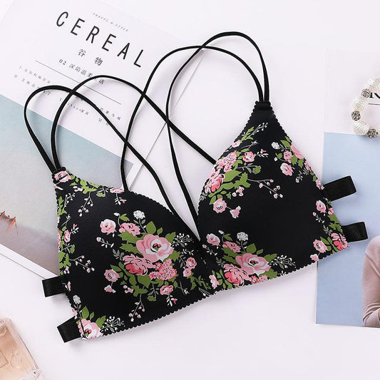 No Steel Ring Small Chest Bra Sexy Beautiful Back Buckle Gathered Underwear Small Chest Seamless Upper Thickening Bra Ladies Bra