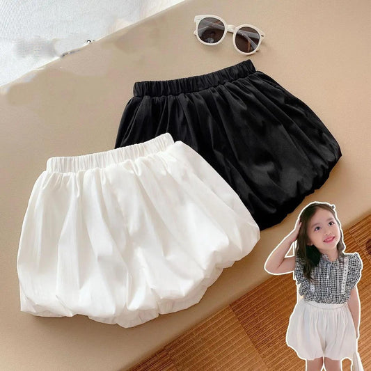 Children's Pants Summer Girls' Shorts Loose Bract Pants Korean Solid Casual Pants Lantern Pants Pumpkin Pants