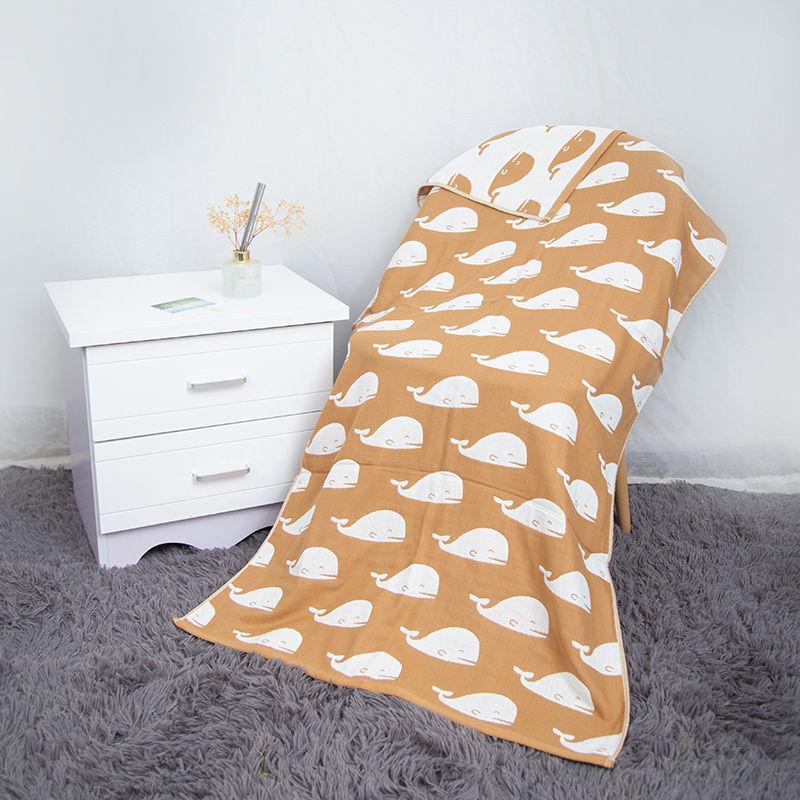 Three-layer Cotton Gauze Bath Towels Will Not Shed Hair Will Not Fade Children and Adults 70X140 Cm Color Cartoon