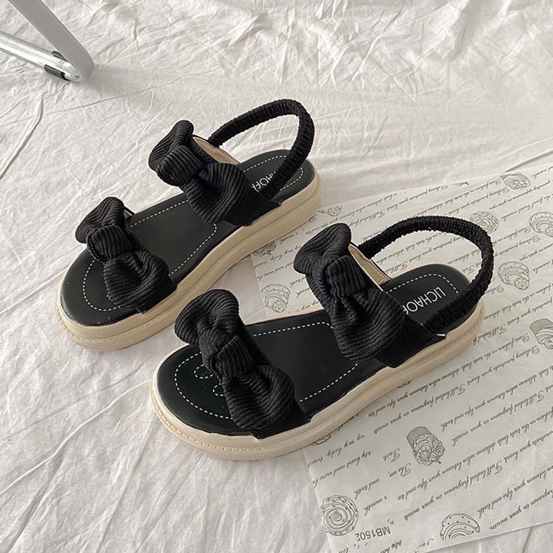 Outer Wear Sandals Female Summer Flat Bottom Fashion Student Fairy Style with Skirt