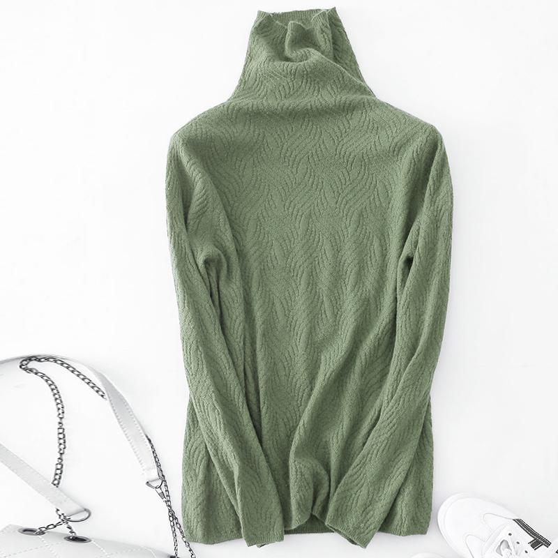 Pofulove Women's Cardigan High-necked Pullover Short Knitted Cashmere Sweaters Loose Autumn Winter