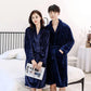 Long Robe Coat Men Cashmere Bathrobe Ladies Shawl Bathrobe Winter Thick Home Clothes